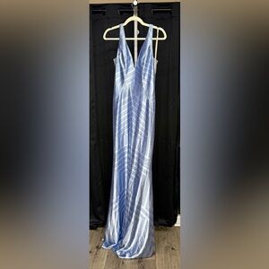 Faviana Shimmering Blue Gown